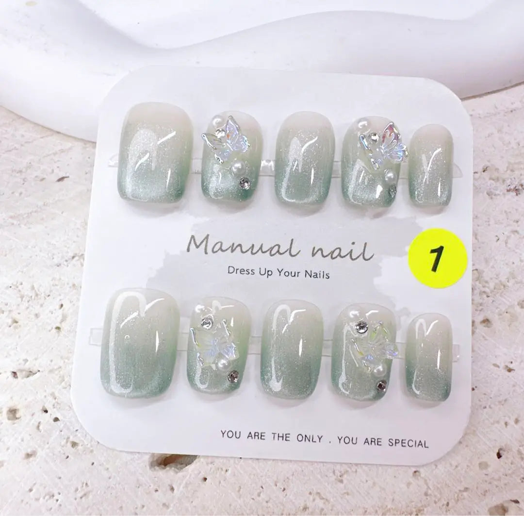 Butterfly nail tips Fake nails Actual product Mass-produced Princess Nails Favourite Nail Aurora Magnet Nuance