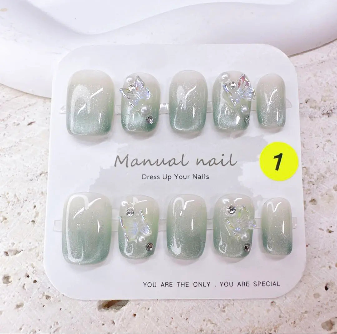 Butterfly nail tips Fake nails Actual product Mass-produced Princess Nails Favourite Nail Aurora Magnet Nuance