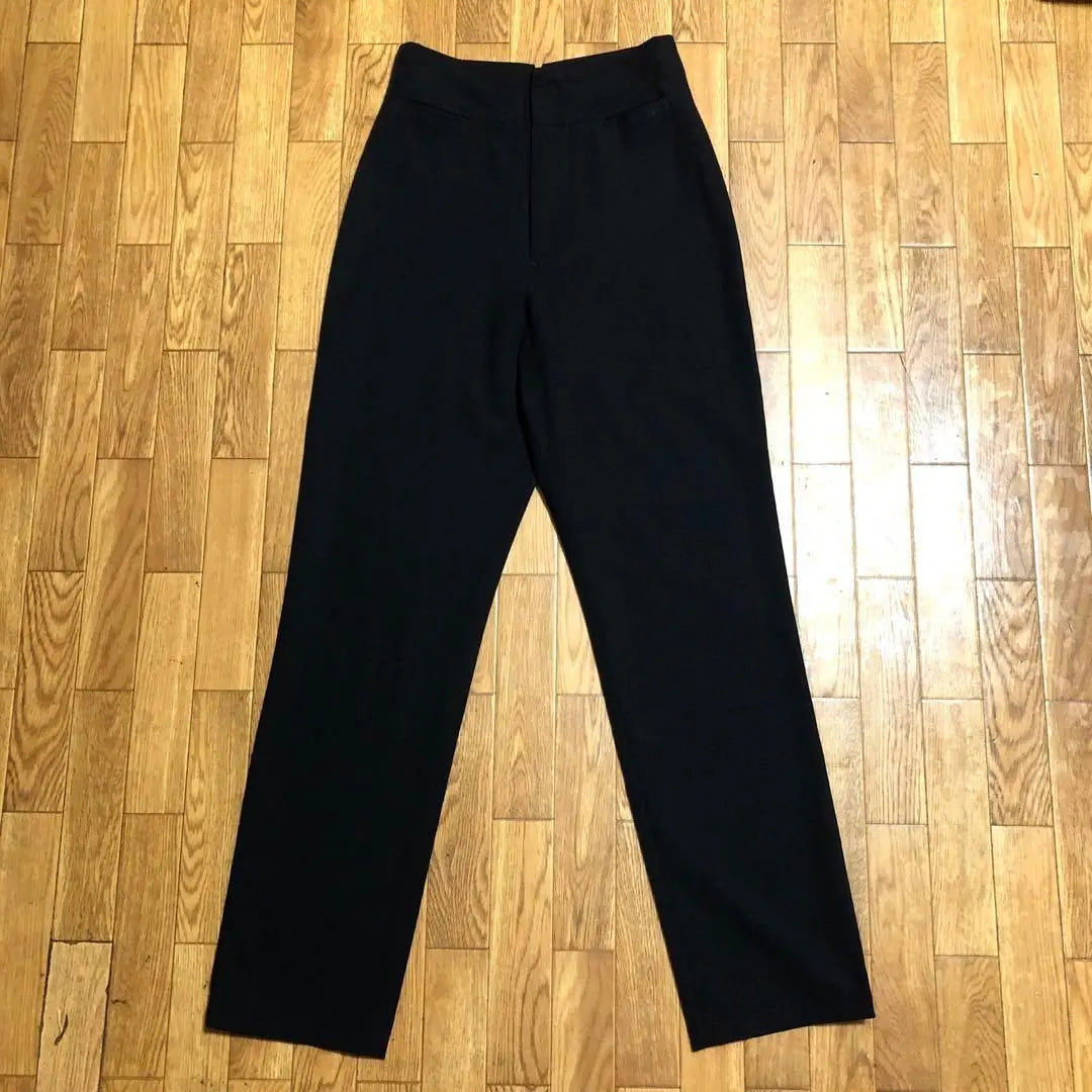 80s yohji yamamoto pants gabardine black round lettering crow tribe