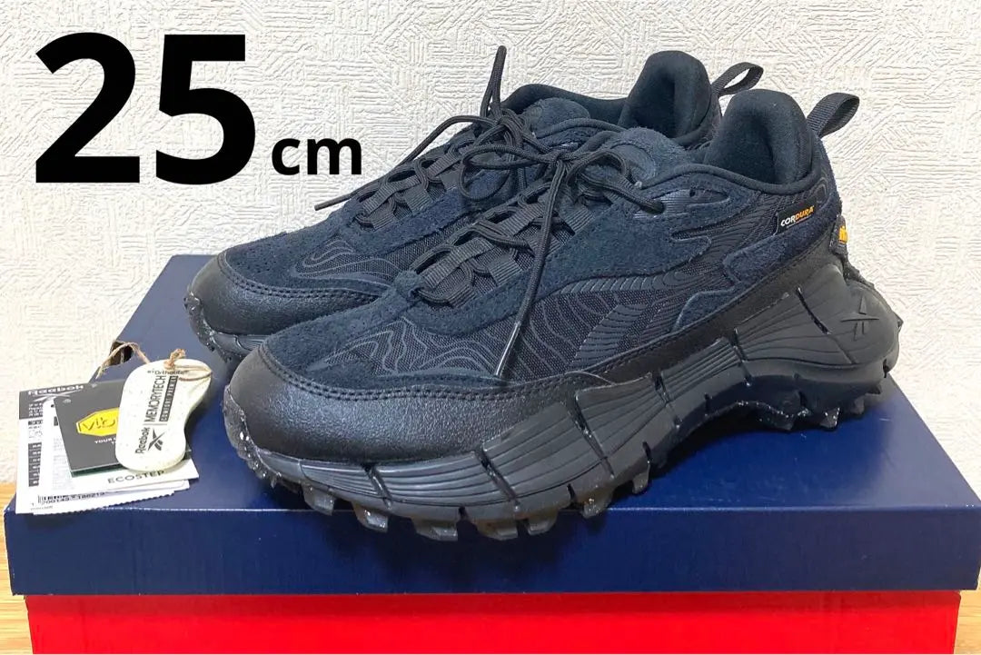 ★Descuento limitado de fin de semana [Usado una vez] Reebok Jig Kinetica 2.5 Edge Negro 25cm