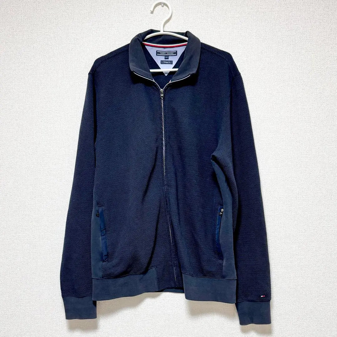 [Same-day shipping] TOMMY HILFIGER Zip-up knit Navy / XL