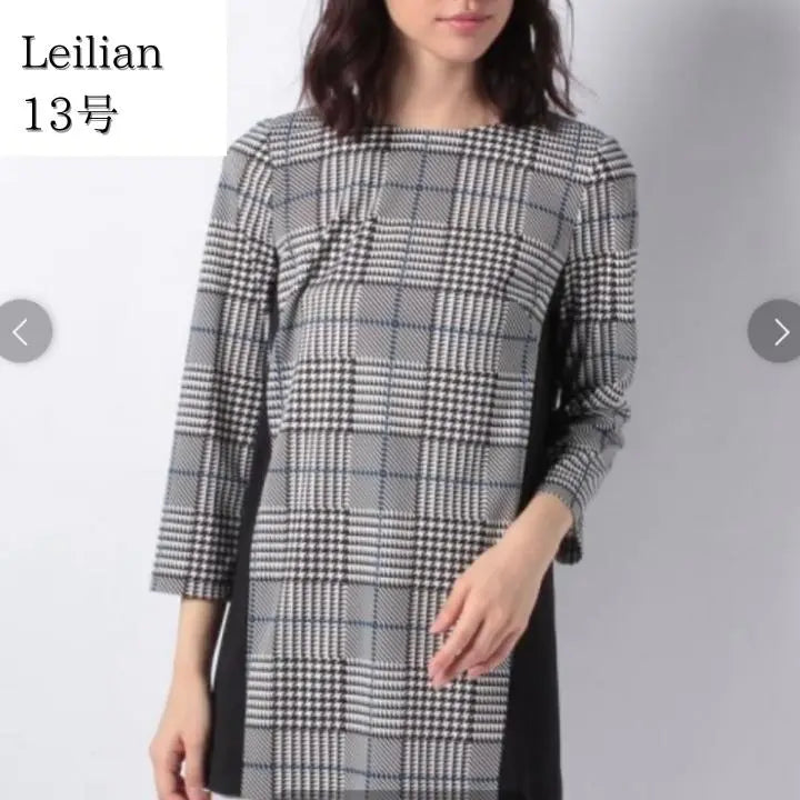 Beautiful goods ✨ Leilian check long length tunic blouse Large size | 美品✨Leilian 　チェック　ロング丈チュニック　ブラウス　大きいサイズ