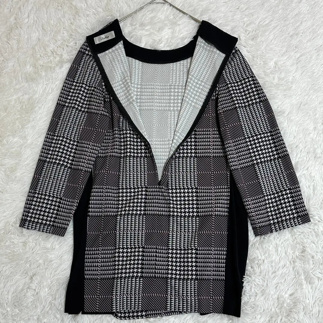 Beautiful goods ✨ Leilian check long length tunic blouse Large size | 美品✨Leilian 　チェック　ロング丈チュニック　ブラウス　大きいサイズ