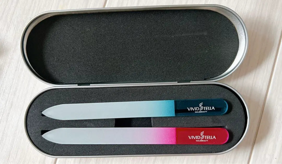 Juego de 2 limas de uñas VIVID TELLA Lima de uñas de vidrio