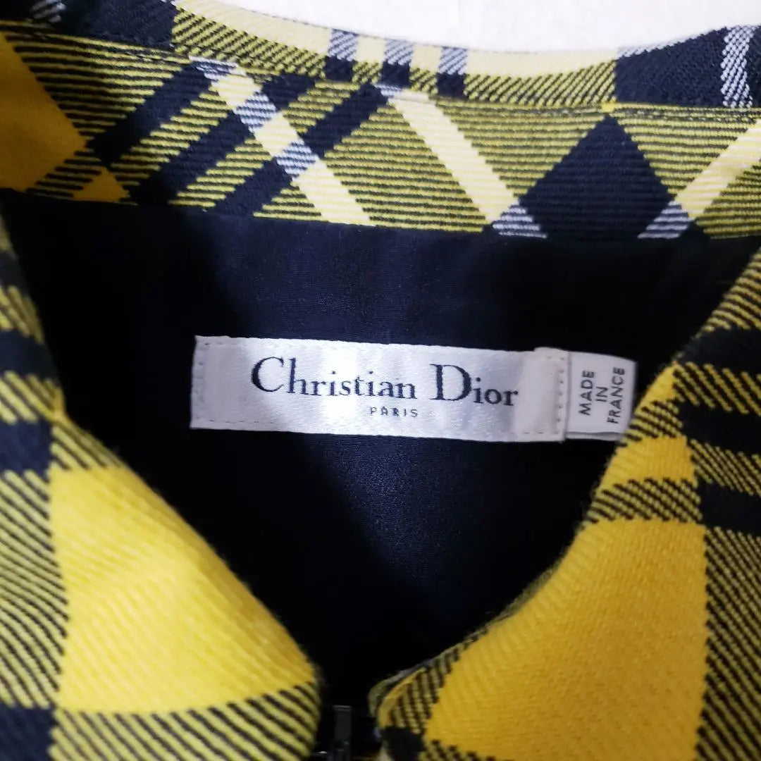 Vestido de una pieza con cremallera de sarga de lana de Christian Dior para mujer