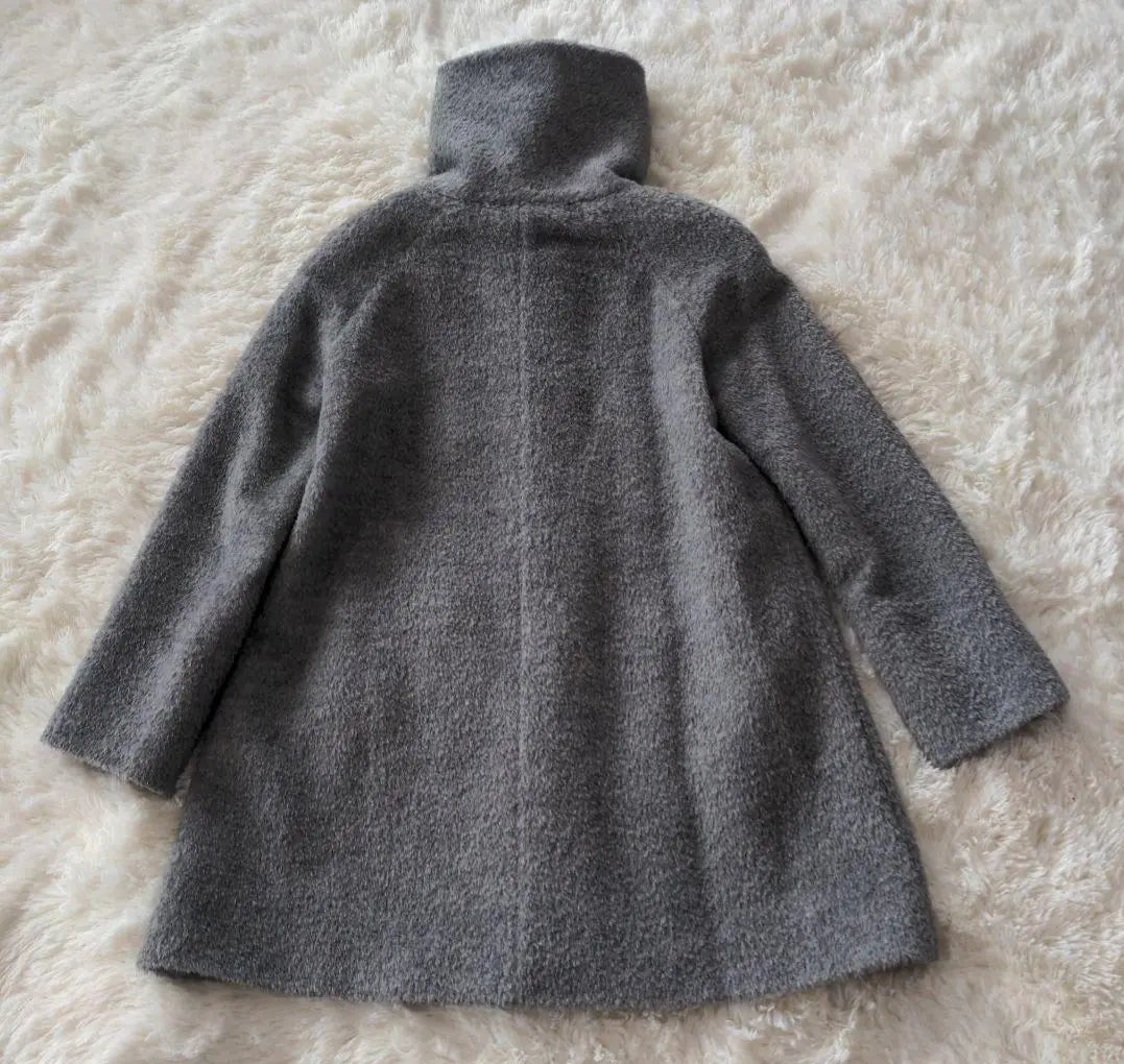 [Good condition] Max Mara Alpaca Shaggy Coat Teddy Bear Gray 38 L