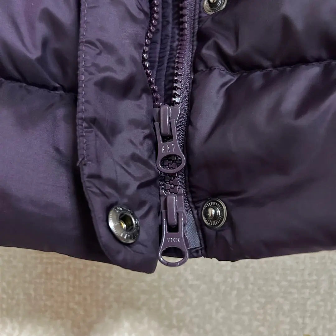 GAP Gap Down Vest Stand Neck Purple XS Women's