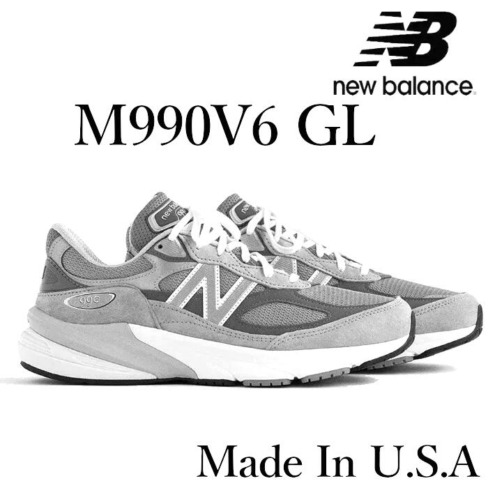 [Devoluciones y cambios de talla OK] NEW BALANCE M990 V6 GRIS FABRICADO EN EE. UU. New Balance 990V6 Gris M990GL6 W990GL6 Zapatillas para hombre Ancho D