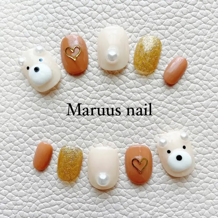 [Made to order] ¥1,700\Bulk discount available/Bear nail tip Girly bear