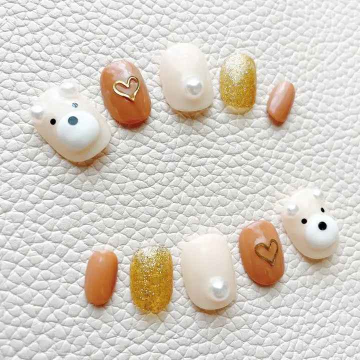 [Made to order] ¥1,700\Bulk discount available/Bear nail tip Girly bear