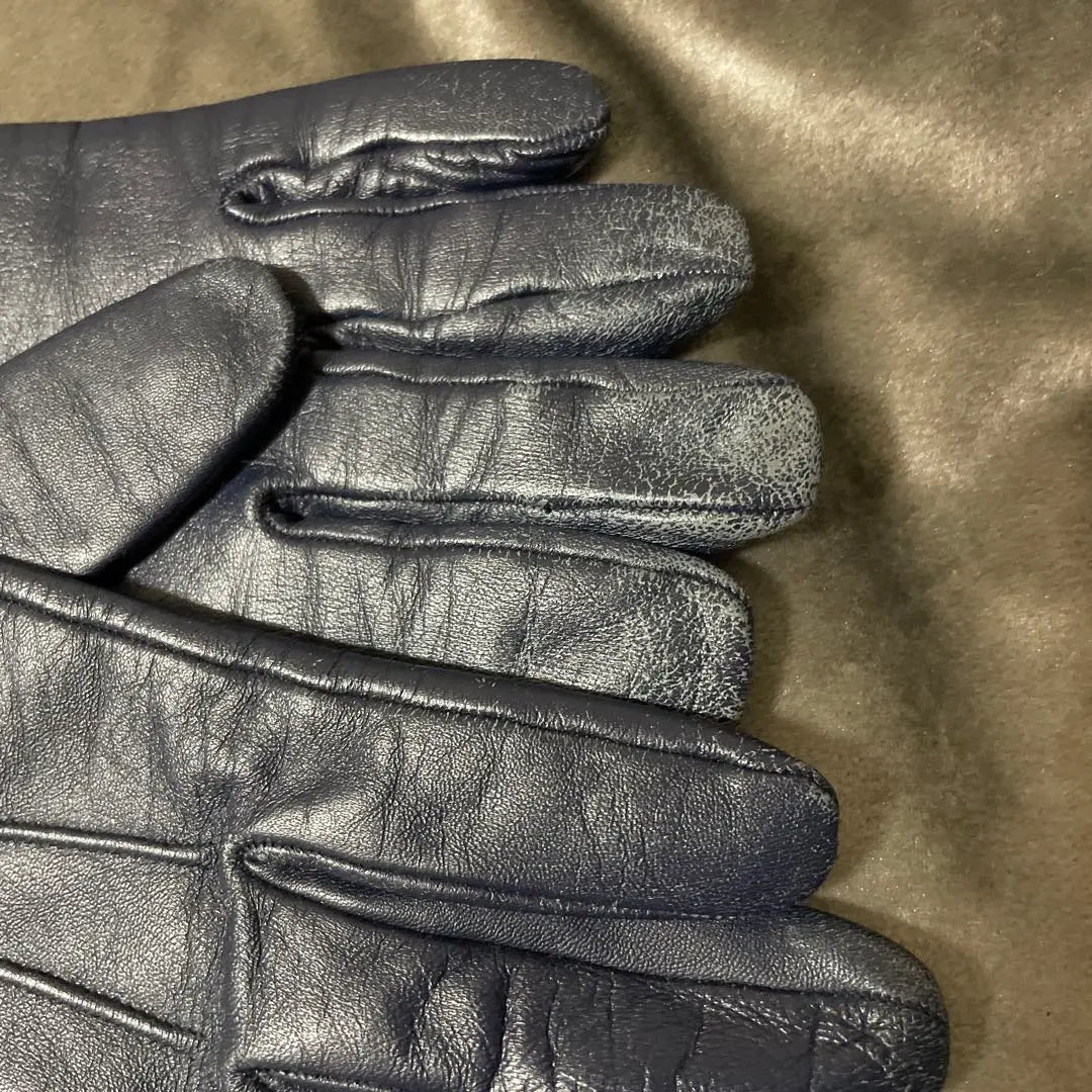 MEROLA Leather Gloves Navy 7.5