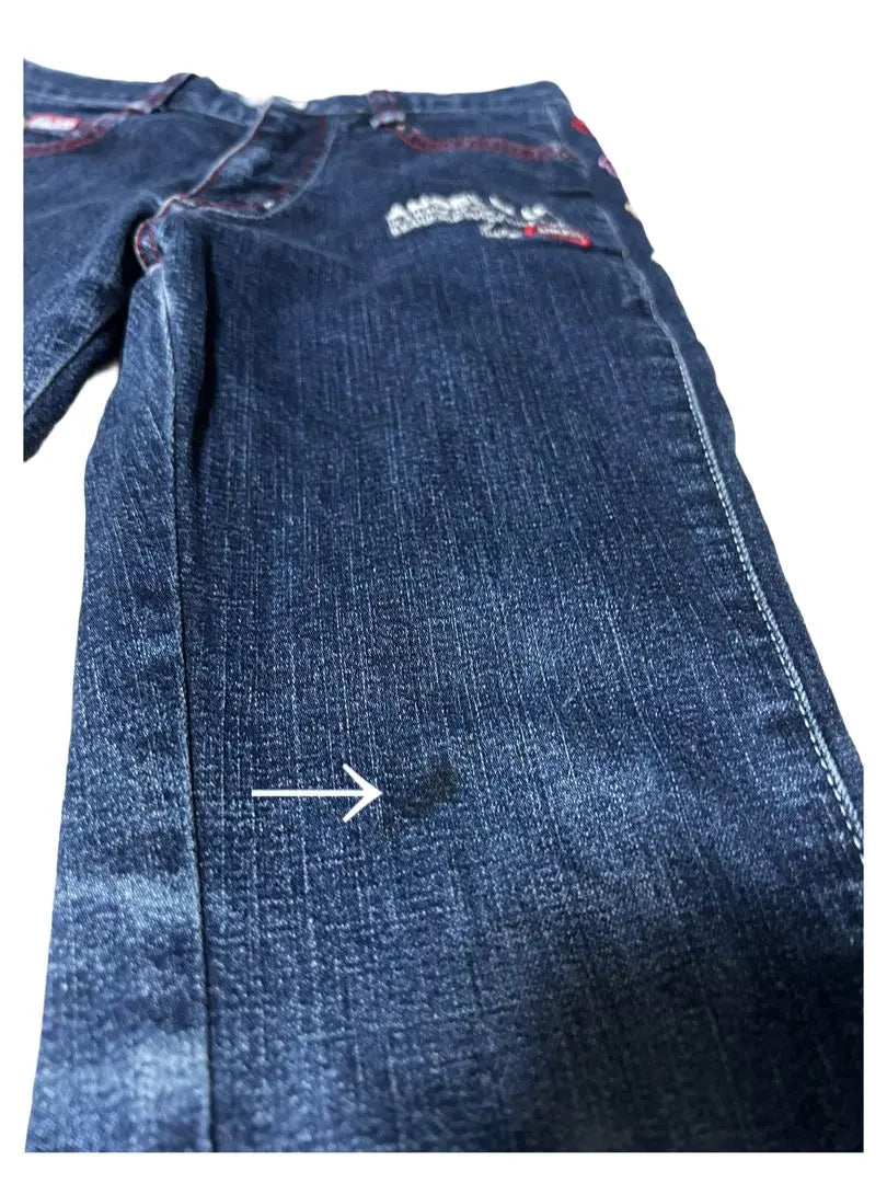 Angel Blue Heisei Retro Rare Nakamura-kun Denim Jeans 140