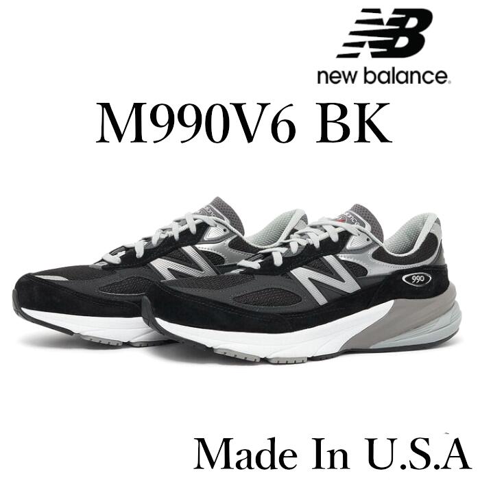 [Returns and size exchange OK] NEW BALANCE M990 V6 BLACK MADE IN USA New Balance 990V6 Black M990BK6 W990BK6 Men's Sneakers Width D