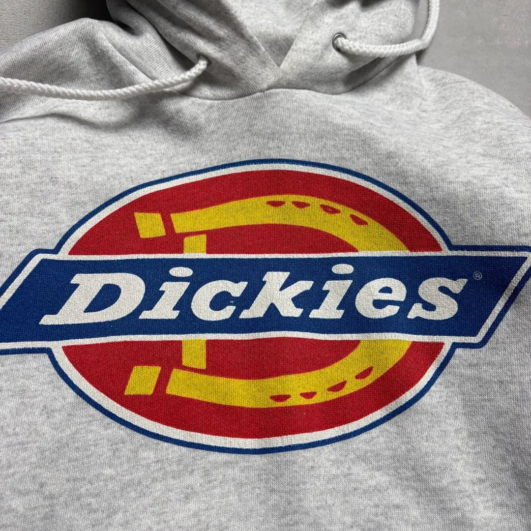 80s USA made Hoodie Dickies White Tag Big Logo Print