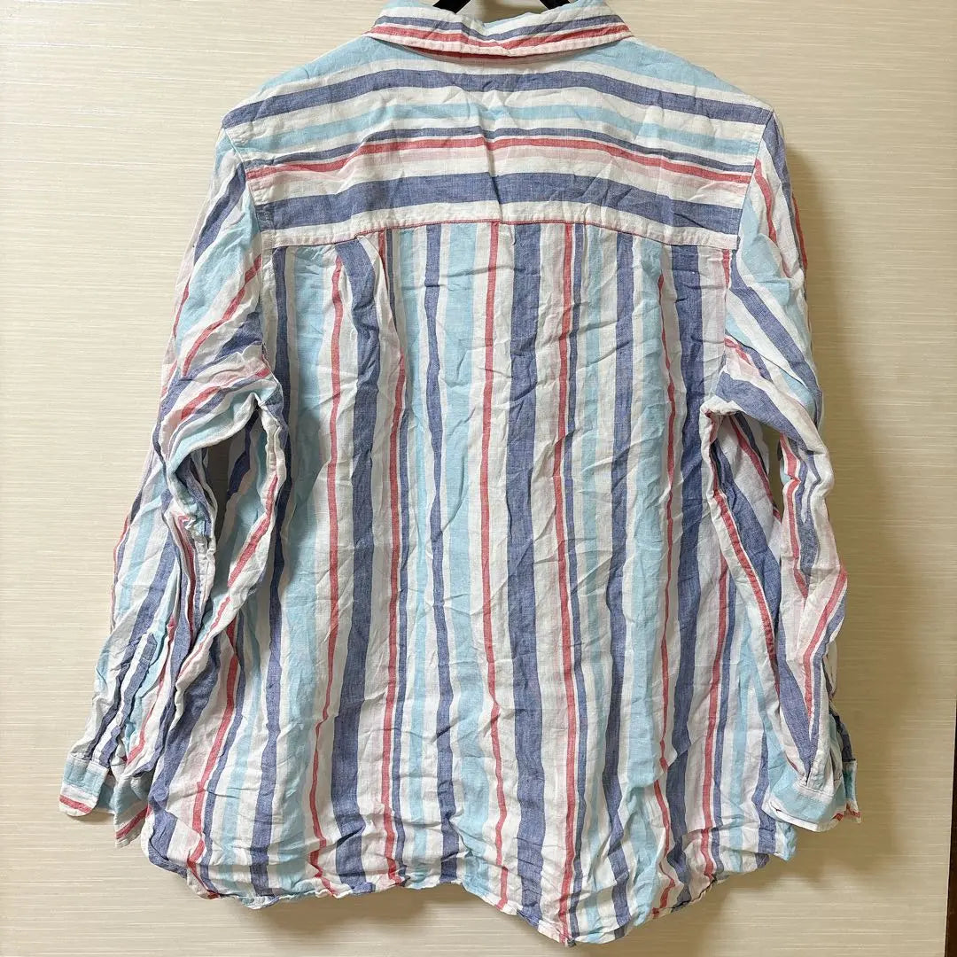 L.L.Bean Striped Shirt 2X Size American Old Clothes