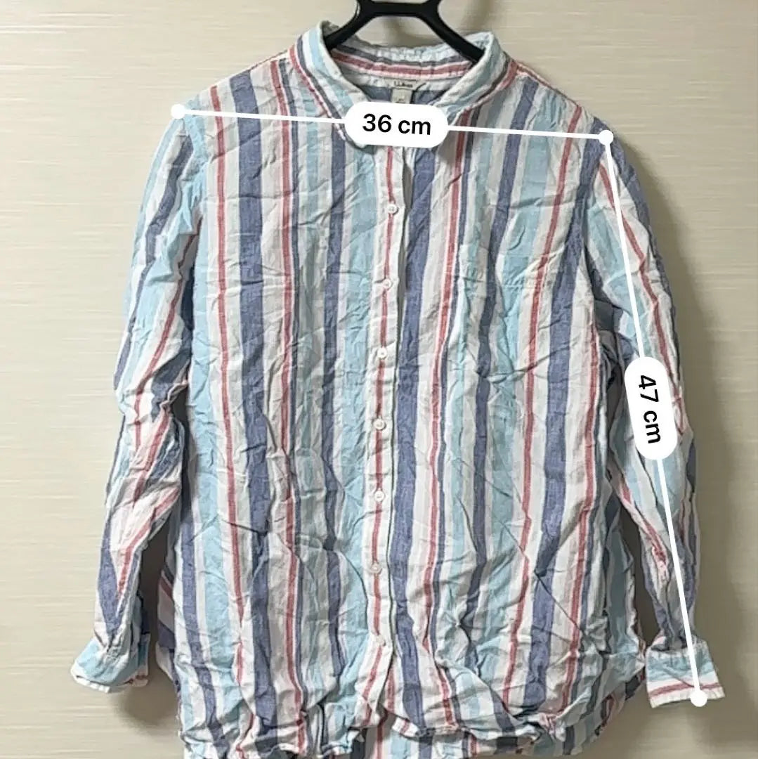 L.L.Bean Striped Shirt 2X Size American Old Clothes