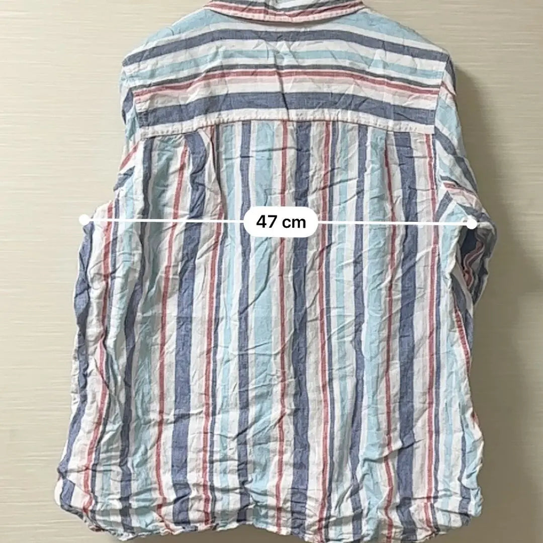 L.L.Bean Striped Shirt 2X Size American Old Clothes