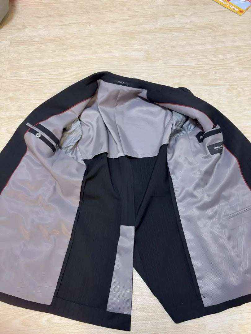 COMME CA ISM Men's Suit Setup Black Stripes Size L