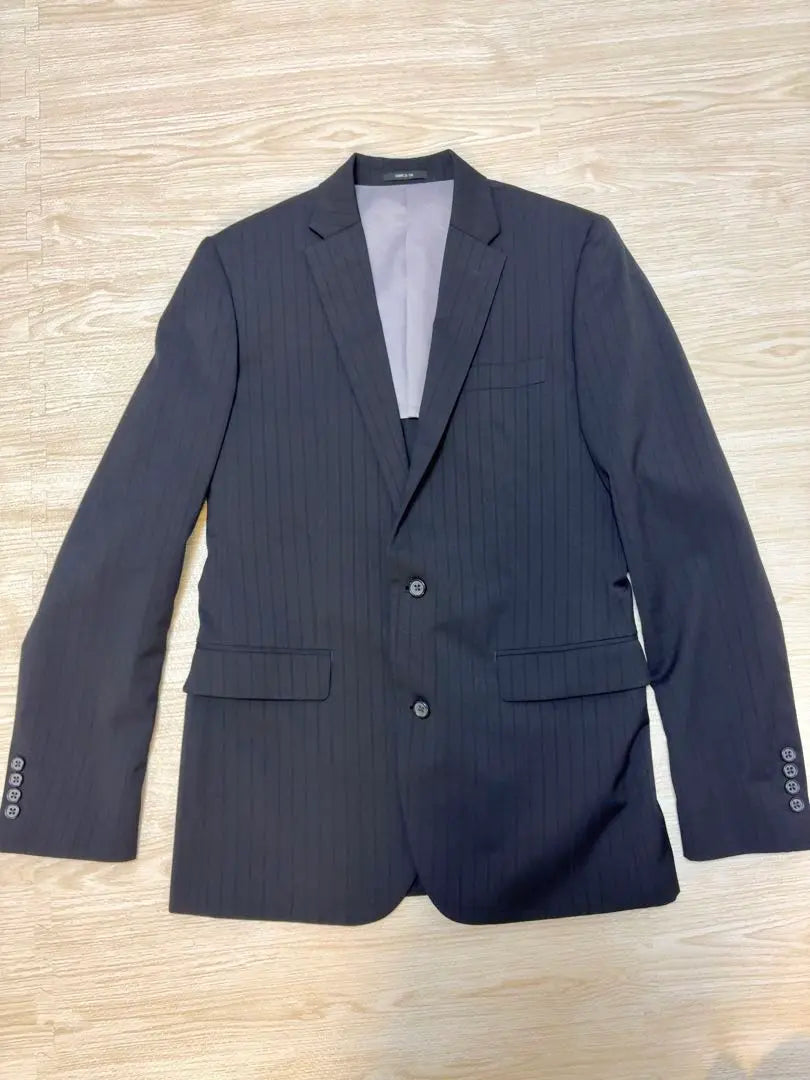 COMME CA ISM Men's Suit Setup Black Stripes Size L