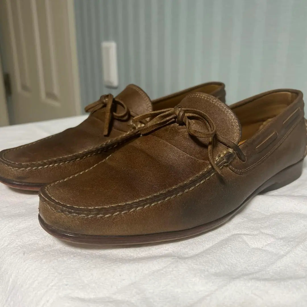 Hermes Moccasin Driving 40 Shoes Chocolate Brown