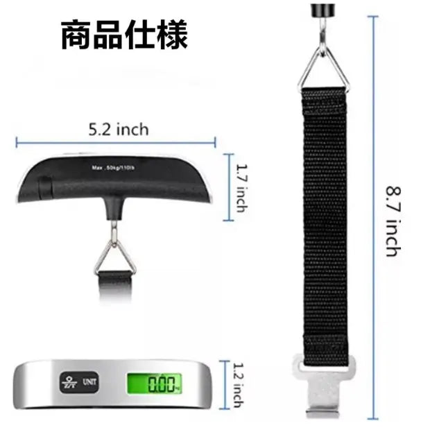 Luggage Scale Portable Digital Scale Weighing Scale Hanging Luggage Checker Small and Lightweight