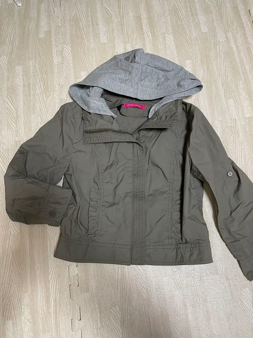 hooded mini blouson