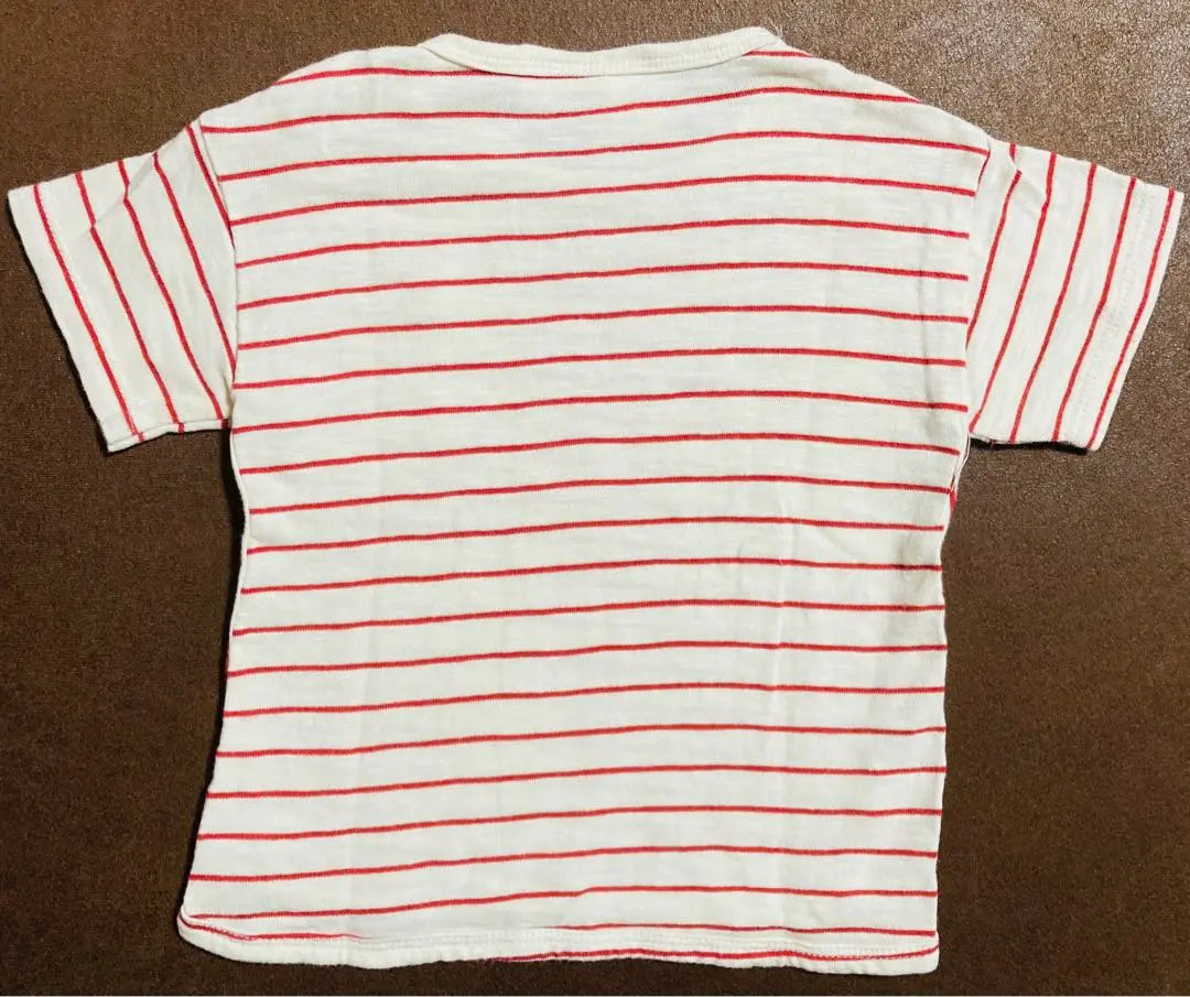 Set of 2, 6-9 months size, ZARA T-shirt, short sleeve, striped animal, white