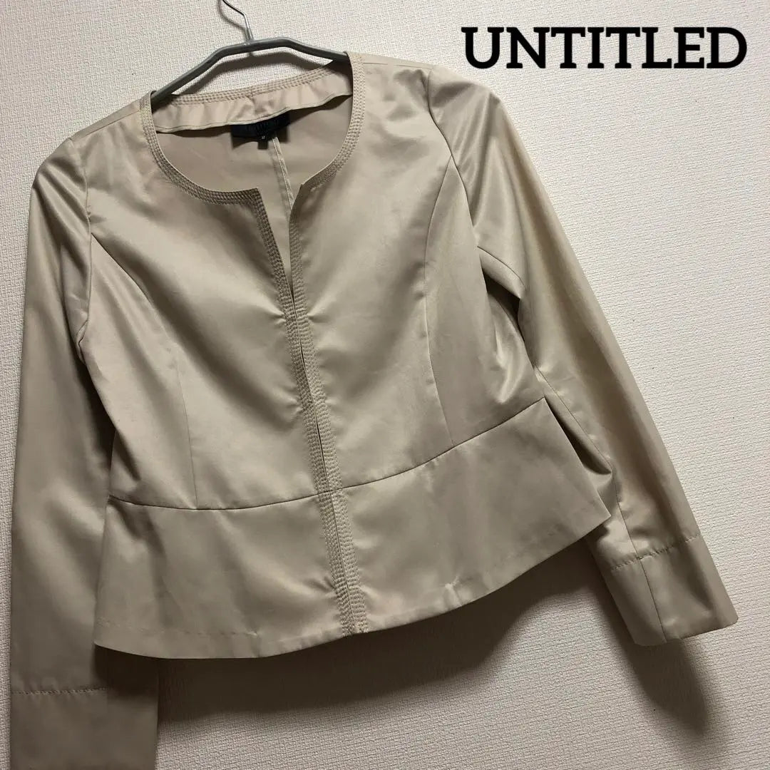 UNTITLED Chaqueta Untitle manga larga sin color beige | SIN TÍTULO アンタイトル 長袖 ノーカラージャケット ベージュ