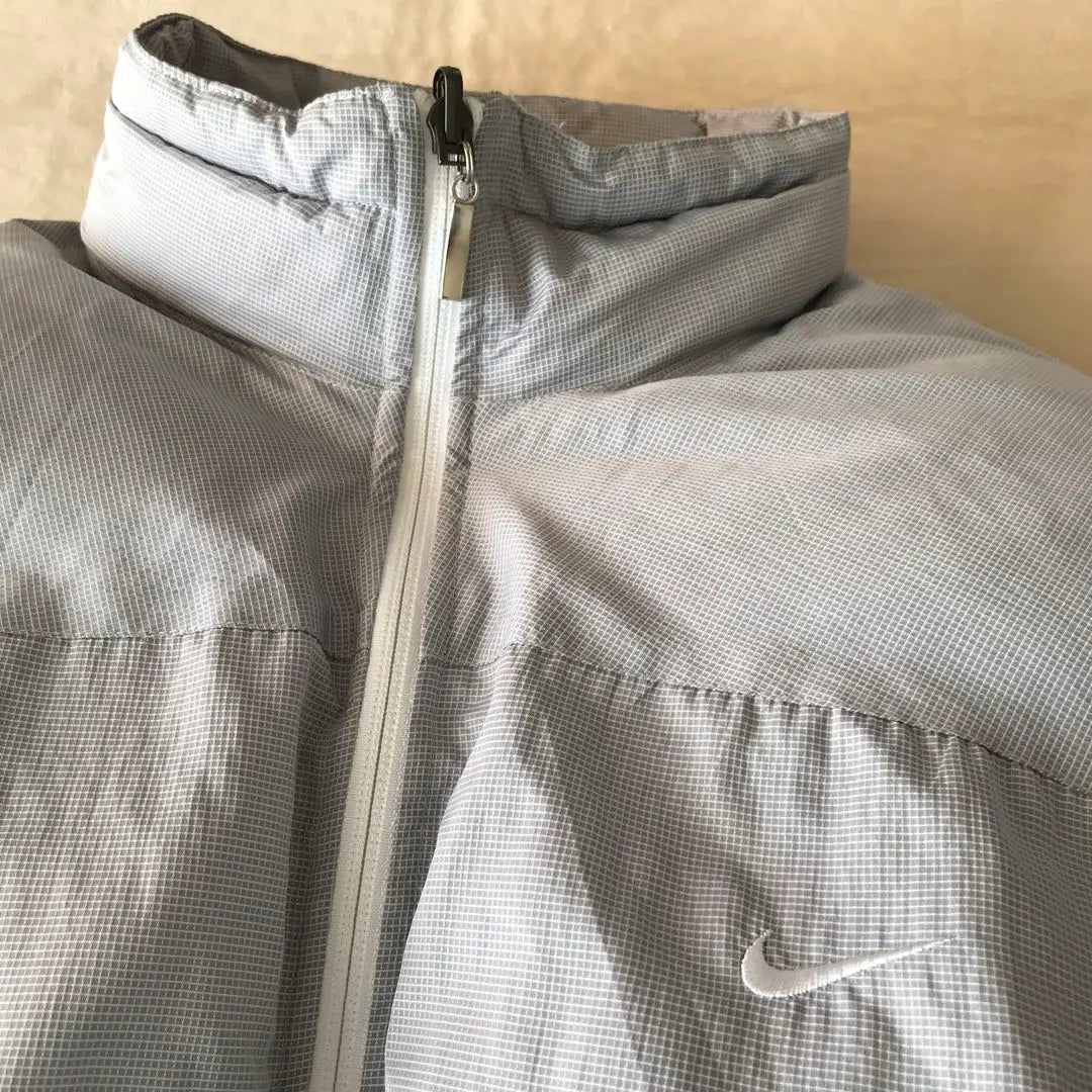 Nike authentic reversible down jacket XL size white x gray color