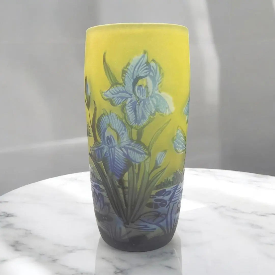 ◆Certificate included◆EmileGalle Vase 16cm x 9cm Cameo Carving