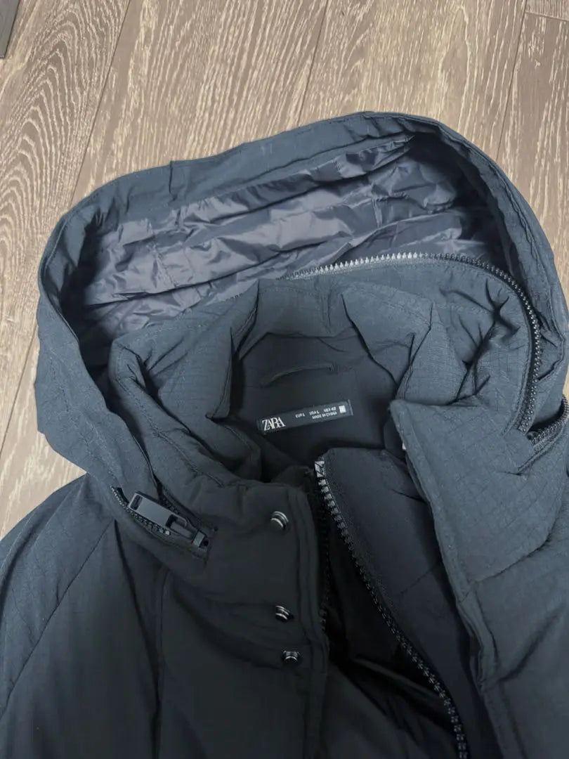 ZARA Zara Puff Technical Jacket Down Jacket Ripstop Black