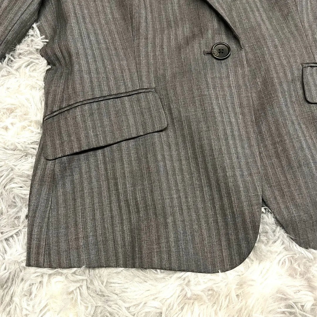 Large Nera Striped Suit Jacket XL Size Gray