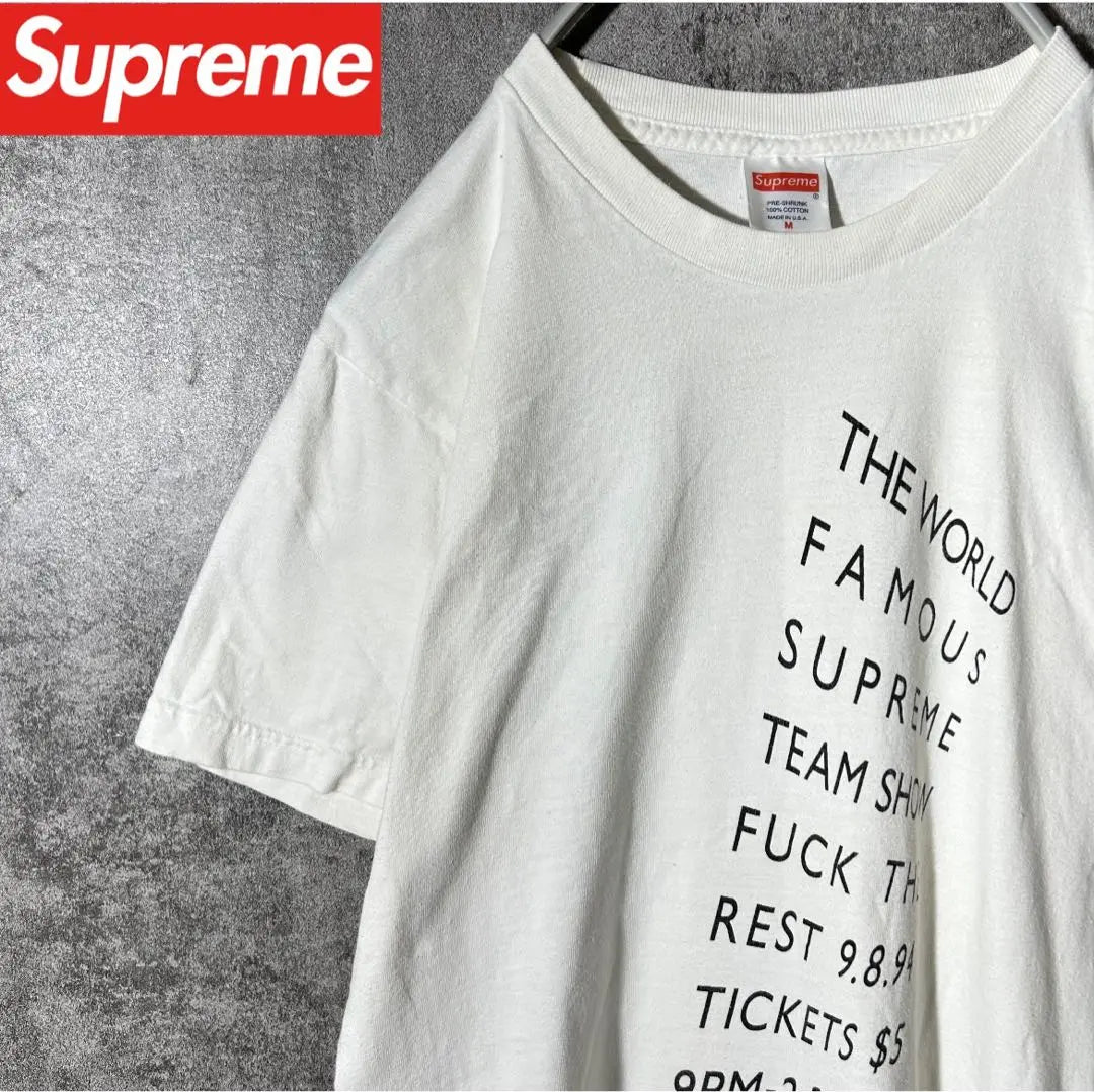 [Very popular] Supreme T-shirt Side logo with presence◎ Rare pattern◎