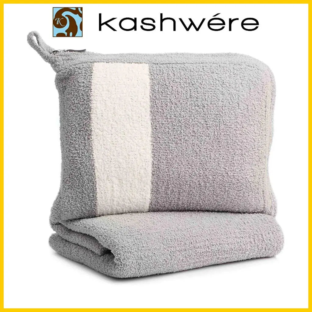 New Kashwere Travel Blanket Stone/Cream