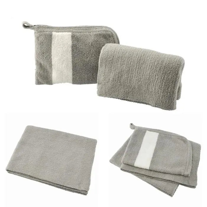 New Kashwere Travel Blanket Stone/Cream