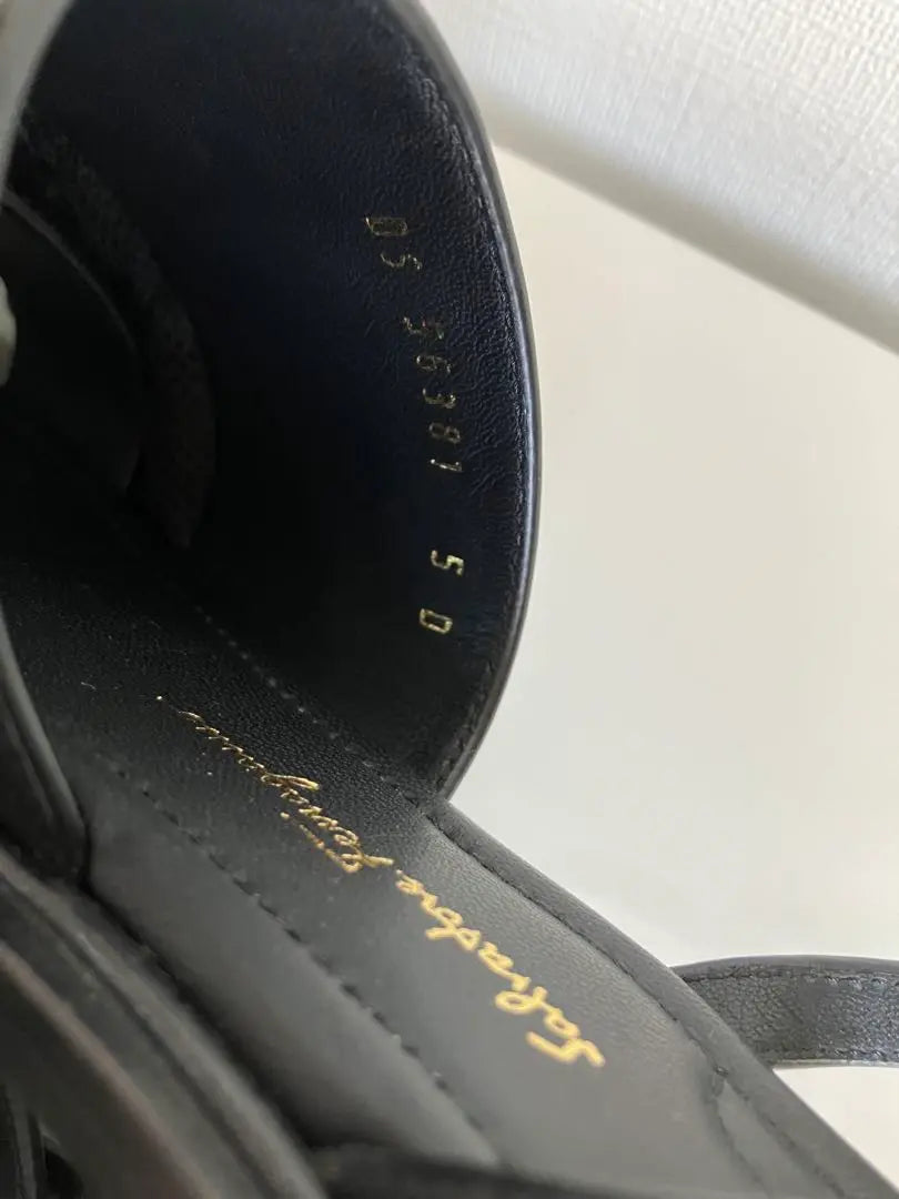 Ferragamo Gancini Flat Sandals 5D 22.5cm