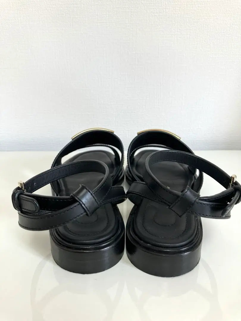 Ferragamo Gancini Flat Sandals 5D 22.5cm