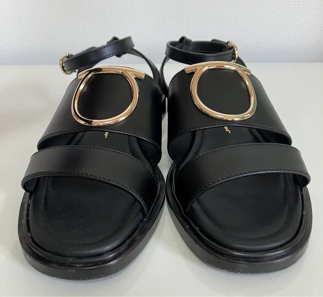 Ferragamo Gancini Flat Sandals 5D 22.5cm