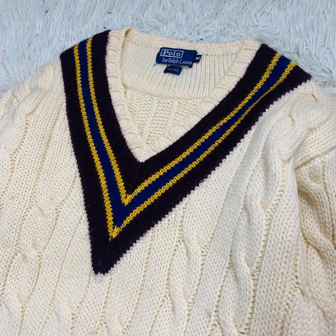 [Ralph Lauren] Ralph Lauren Tilden Knit M de los años 90