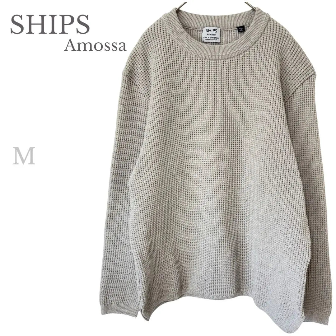 SHIPS AMOSSA [M] SHIPS Men's Pullover Waffle Long Sleeve