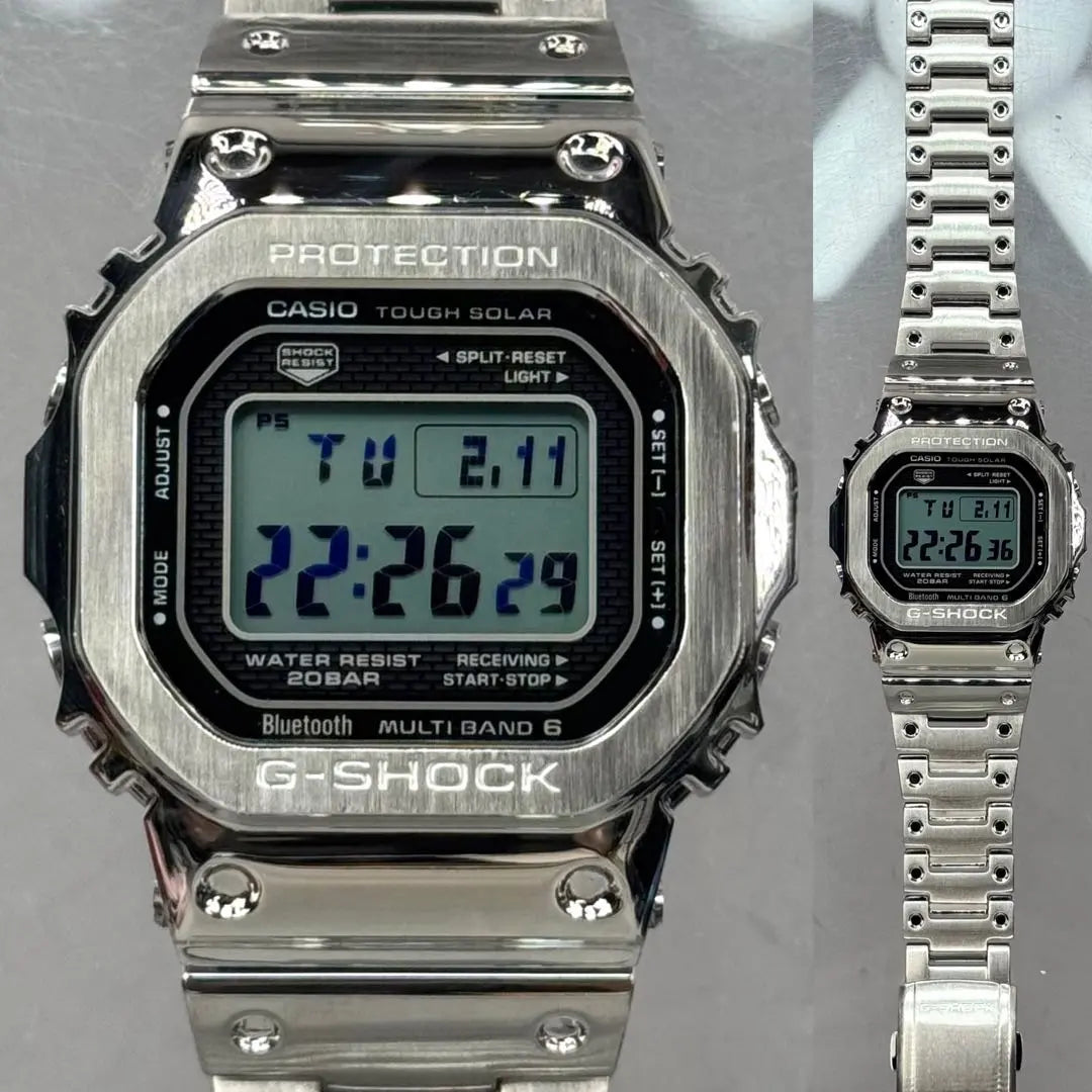 Excelente estado G-SHOCK GMW-B5000D Radio solar Bluetooth | Soporte Bluetooth G-SHOCK GMW-B5000D Bluetooth