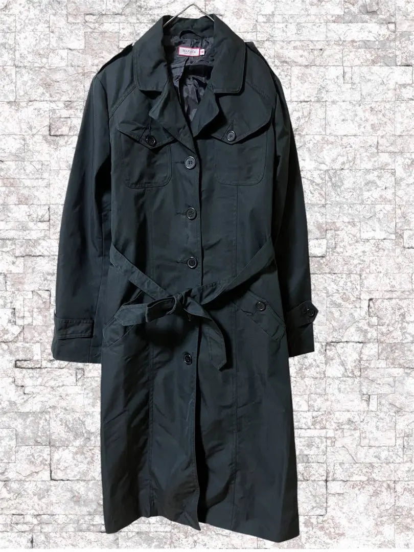 Max and Coat Trench Court Black 36 M Winter