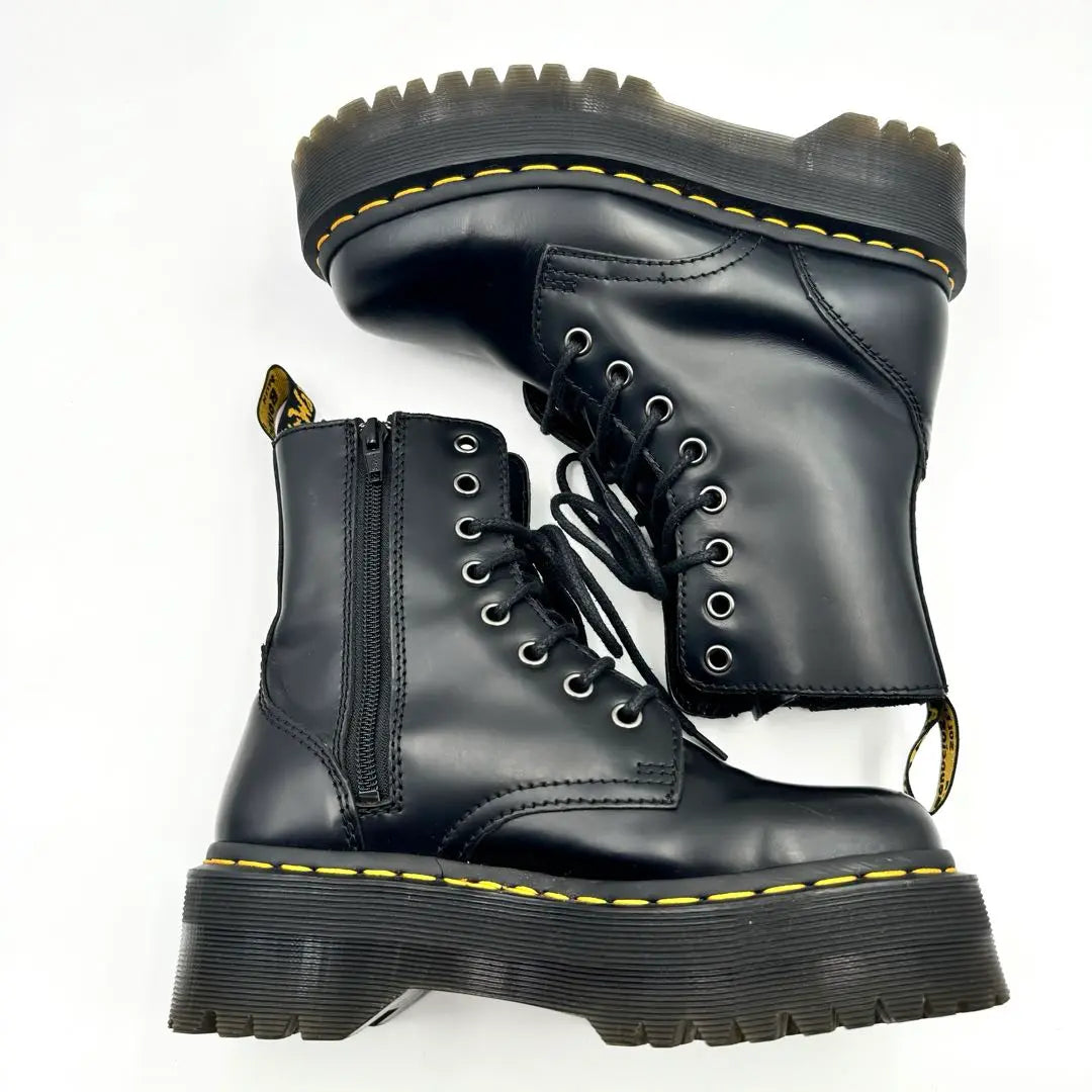 Productos hermosos ✨ Dr.Martens 8 Hole Boots Village Black UK3 Con caja de almacenamiento | 美品✨Dr.Martens 8ホールブーツ 厚底 ブラック UK3 保存箱付き