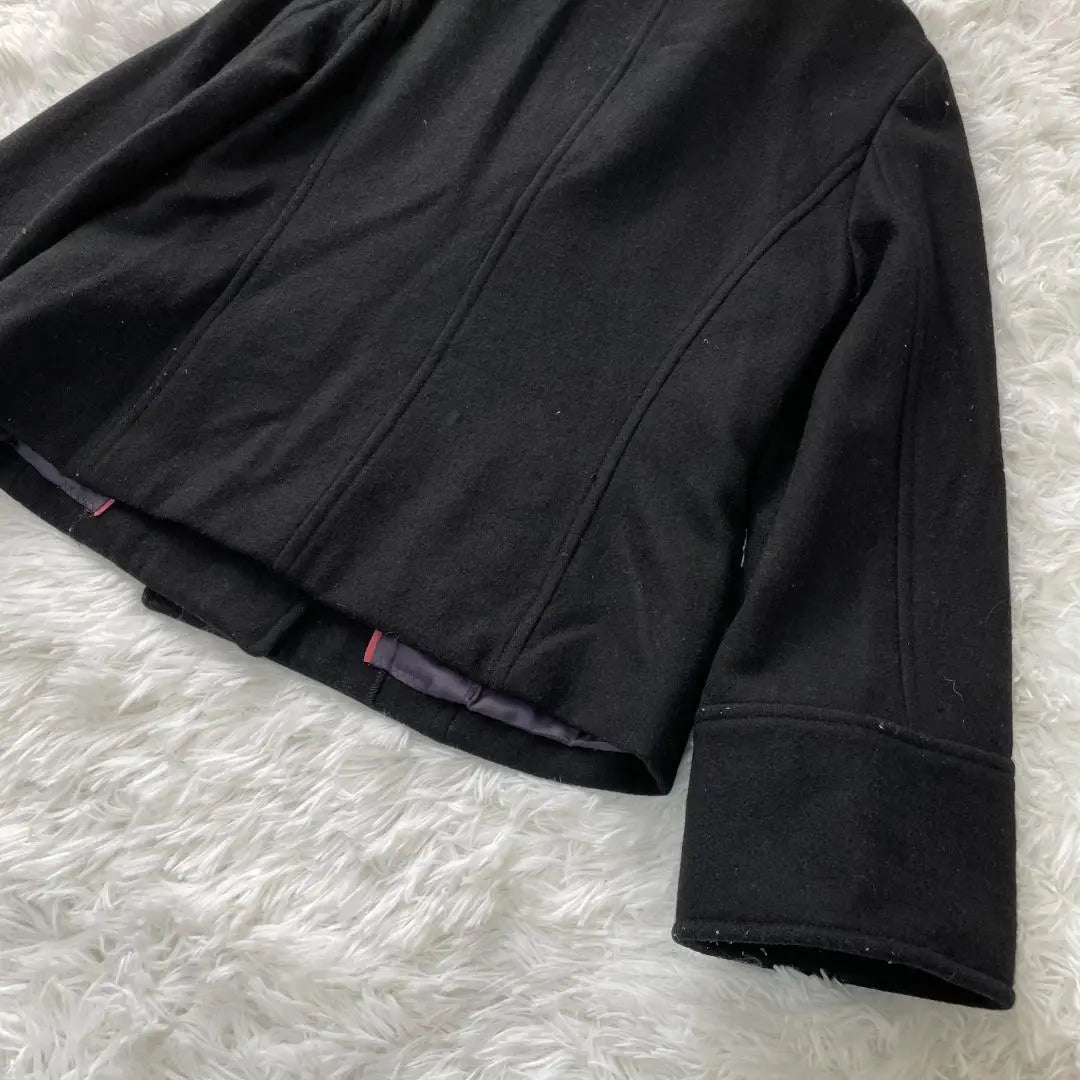 ef-de short coat 90% wool black stylish ✓2034