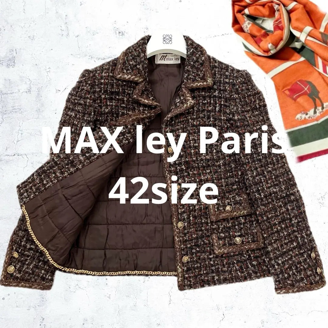 Enjuagar MAX LEY PARIS France Vintage Tweed Jacket 42 | 良品 MAX ley Parisフランス ビンテージ ツイード ジャケット 42