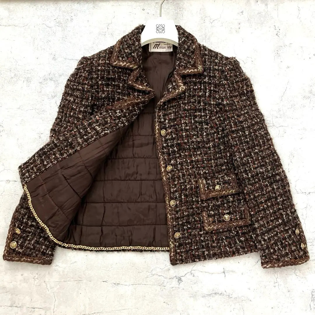 Enjuagar MAX LEY PARIS France Vintage Tweed Jacket 42 | 良品 MAX ley Parisフランス ビンテージ ツイード ジャケット 42