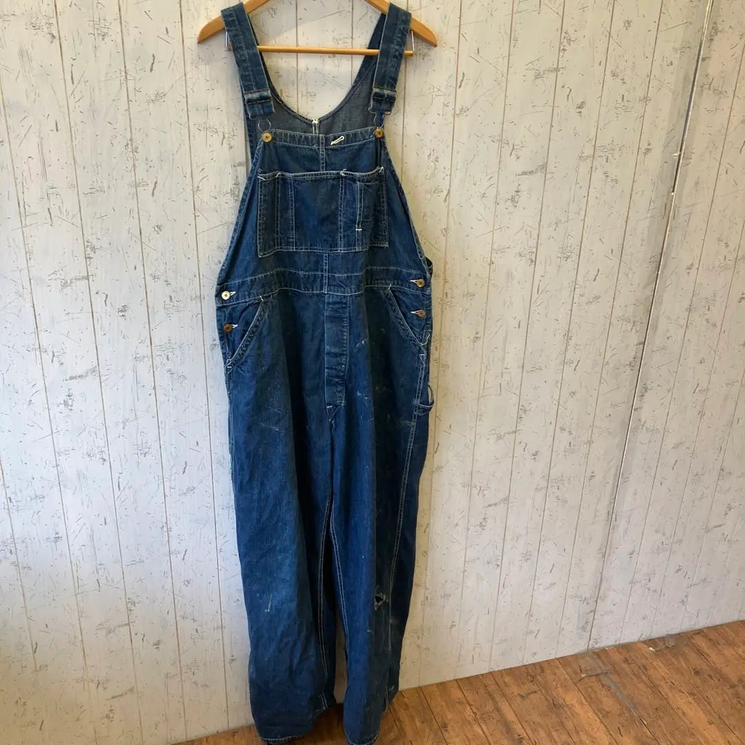 8.07 Sweet Orr Overall Black Spade Button Denim | 8.07 SWEET ORR オーバーオール 黒スペードボタン デニム