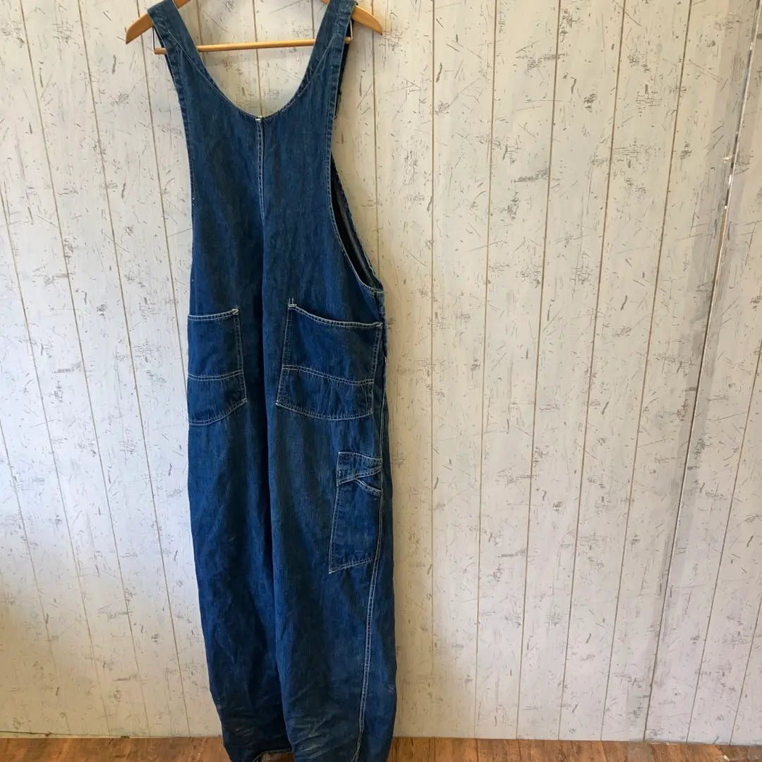 8.07 Sweet Orr Overall Black Spade Button Denim | 8.07 SWEET ORR オーバーオール 黒スペードボタン デニム