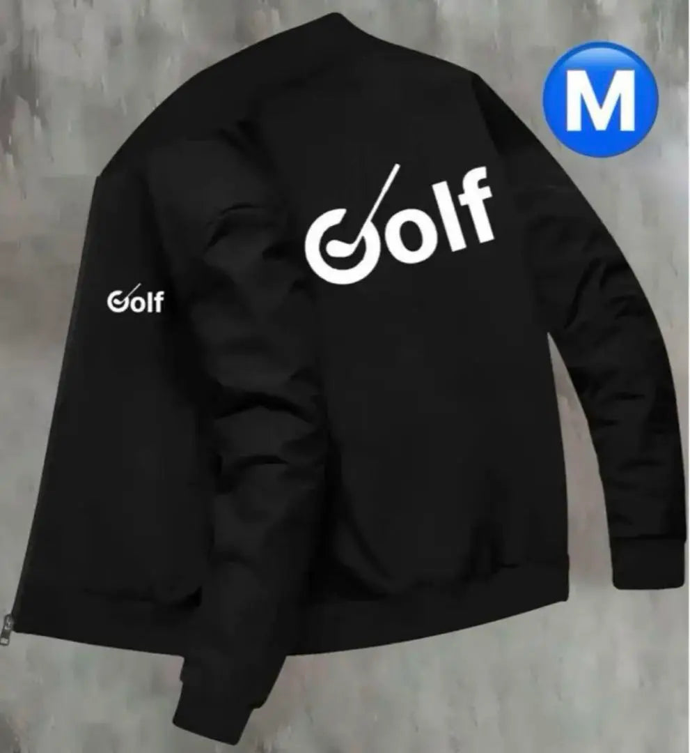 [Nuevo/Talla M] Ropa de golf Chaqueta con cremallera Negro Hombre | 【新品/Mサイズ】ゴルフウェア ジップアップ ジャケット ブラック メンズ