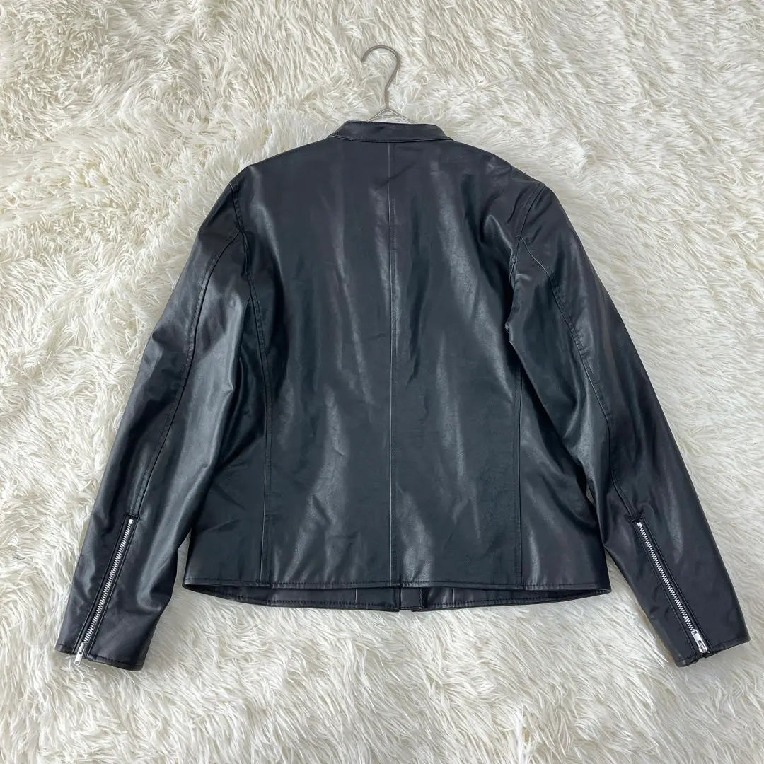 UNIQLO Single Rider Jacket Black Neo Leather Synthetic Leather M